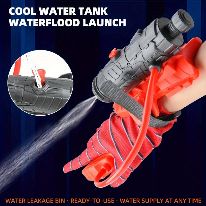 1 Set of Spider Wrist Water Gun Gloves Set - Perfect for creative play outdoors.