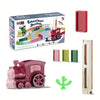 🚂 Interactive Domino Train Track layer Toy Set for Youngsters - Automatic Play, Sound & Light Effects,