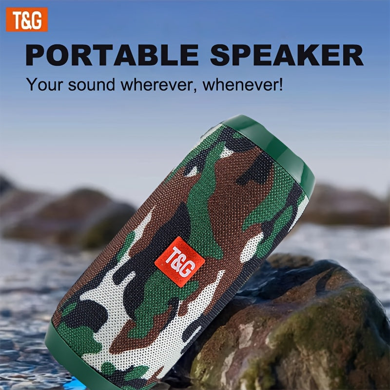 TG117 Portable Wireless Speaker, TWS Stereo, Built - In Mic For Calls - FM Radio, TF Card, USB Playback