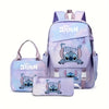 Disney 3pcs Stitch Series Women'S Bag Set, Schoolbag plus lunch bag and pen case
