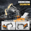 Remote Control Excavator Toy, Construction Rc Digger for Kids  Rechargeable Excavator with Metal Shovel, Lights, Sounds,