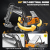 Remote Control Excavator Toy, Construction Rc Digger for Kids  Rechargeable Excavator with Metal Shovel, Lights, Sounds,