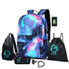 Backpack USB Charge School Bags For Teenager Boys Girls Anti-Theft