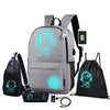 Backpack USB Charge School Bags For Teenager Boys Girls Anti-Theft