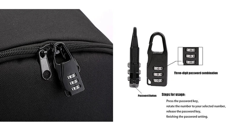 Backpack USB Charge School Bags For Teenager Boys Girls Anti-Theft