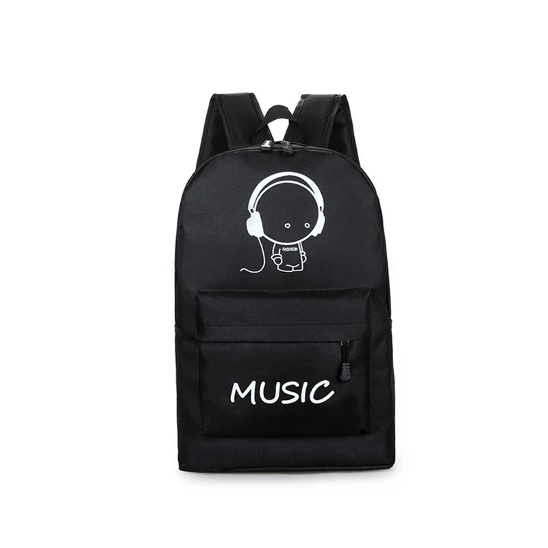 Backpack USB Charge School Bags For Teenager Boys Girls Anti-Theft