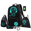 Backpack USB Charge School Bags For Teenager Boys Girls Anti-Theft