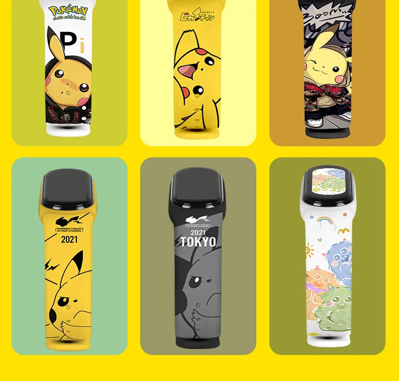 Pokemon Electronic Watch Pikachu Digital Electronic Waterproof LED Bracelet Wristband