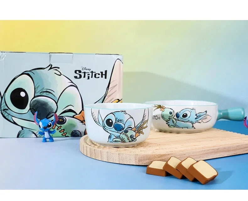 Stitch Dinnerware Set Salad Bowl & Dinner Plates