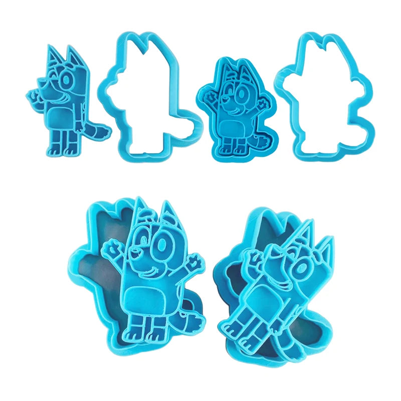 Bluey Bingo Cartoon Cute Little Creative Cake Mold BlueyHigh-Quality Plastic Biscuit Cookie Mold