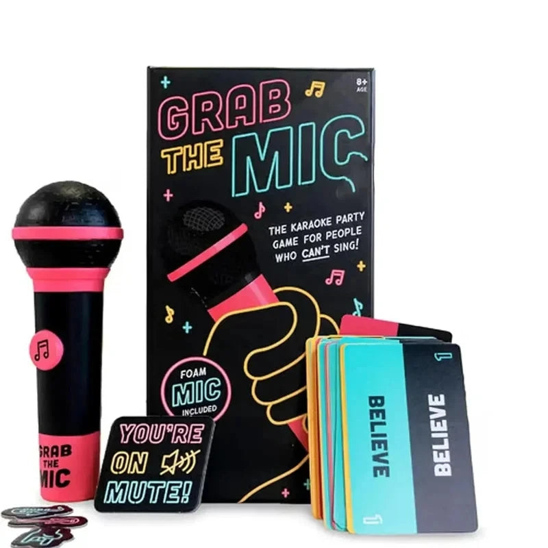 Family Karaoke Game - Grab the Mic Multiplayer with Lyric Cards