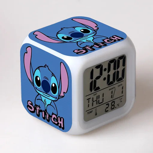 Stitch LED Alarm Clock – Color-Changing Night Light for Lilo & Stitch Fans! 💤