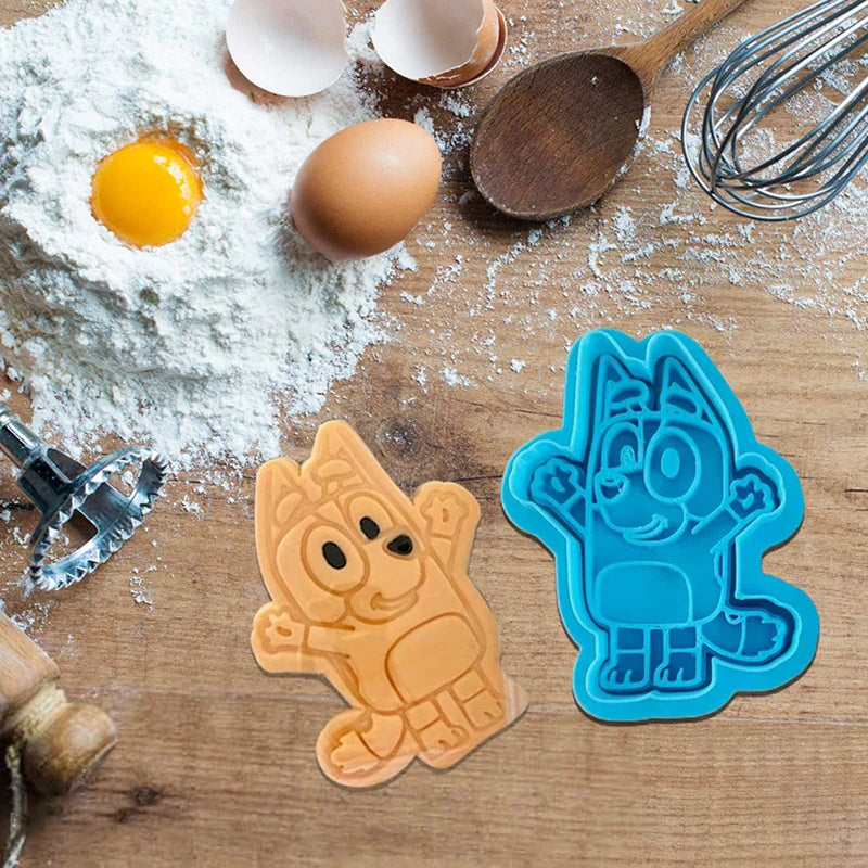 Bluey Bingo Cartoon Cute Little Creative Cake Mold BlueyHigh-Quality Plastic Biscuit Cookie Mold