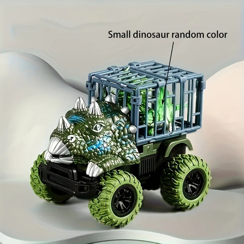 🦖 Pull Back Dinosaur Transport Truck Toy – T-Rex Dino Monster Adventure!