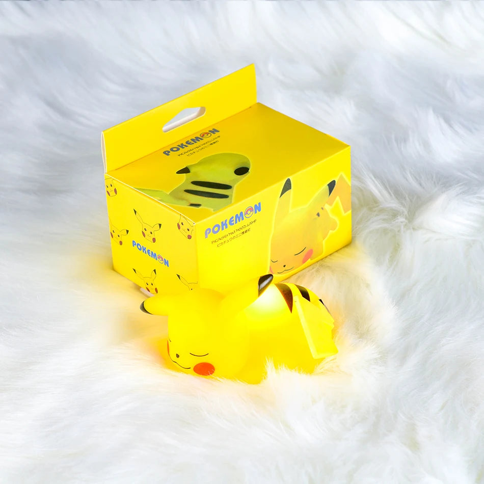 🃏 12cm Pokemon Pikachu Night Light Glowing Pokémon Pikachu Bedside Lamp