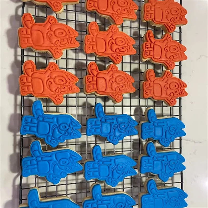 Bluey Bingo Cartoon Cute Little Creative Cake Mold BlueyHigh-Quality Plastic Biscuit Cookie Mold