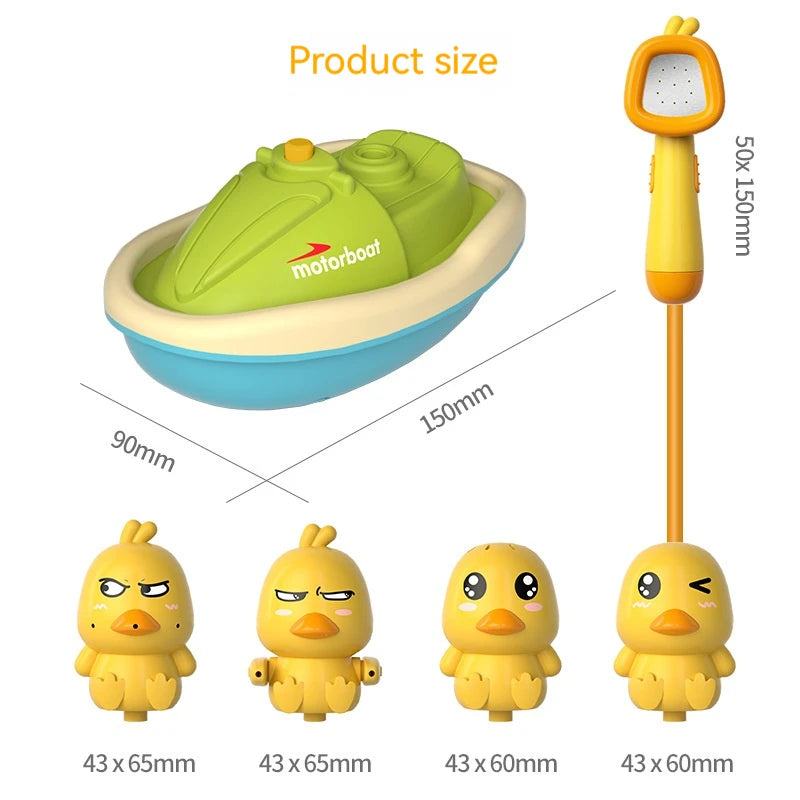 Cute Duck Electric Water Spray Bathroom Toys Baby Bath And Shower Bathtubs I