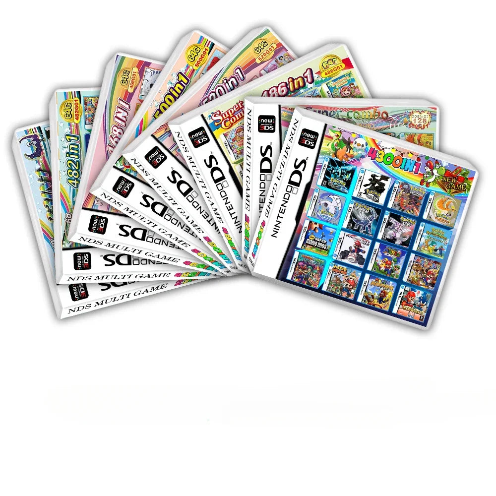 4300in1 NDS Game Cassette Mario DS Handheld Game Console V2 New Edition Classic Games Collection NDS Game Combo Cards Toy Gift