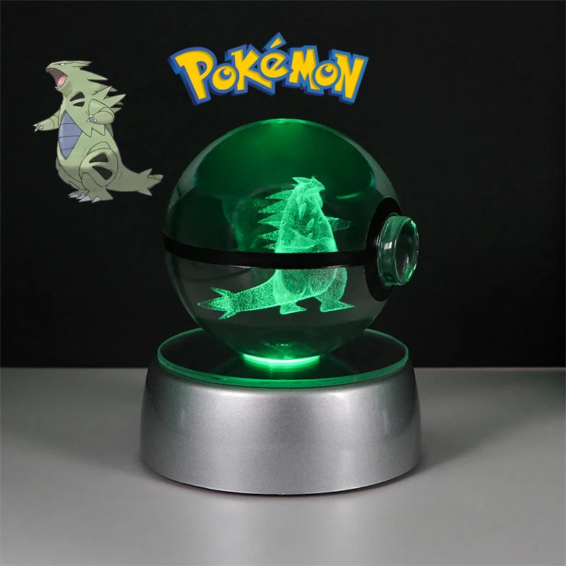 ✨ Pokémon 3D Crystal Ball Figure with LED Light Base 🐾🔮
