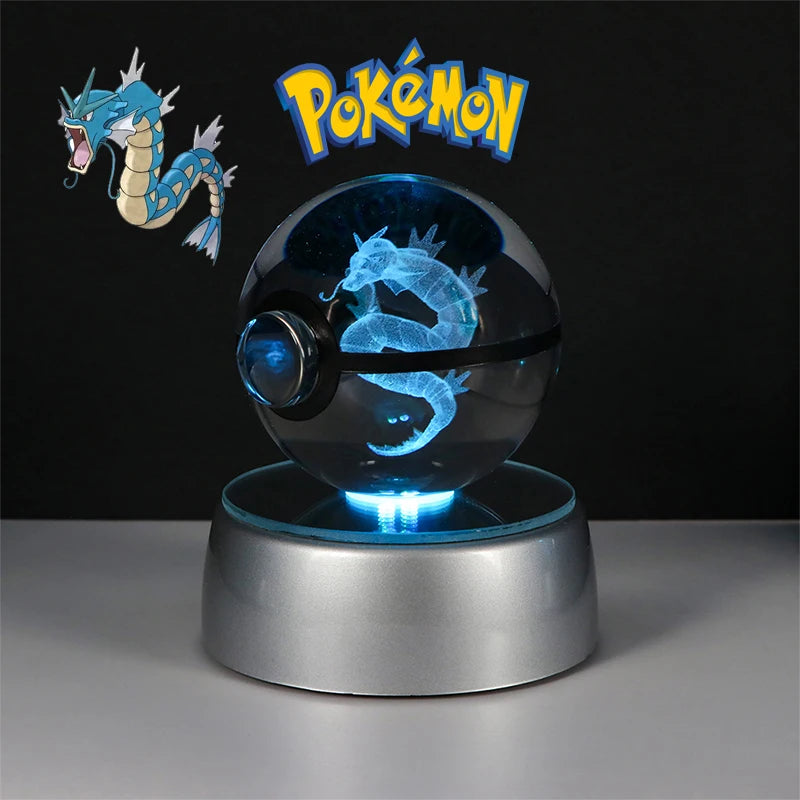 ✨ Pokémon 3D Crystal Ball Figure with LED Light Base 🐾🔮