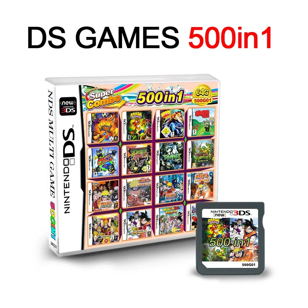4300in1 NDS Game Cassette Mario DS Handheld Game Console V2 New Edition Classic Games Collection NDS Game Combo Cards Toy Gift