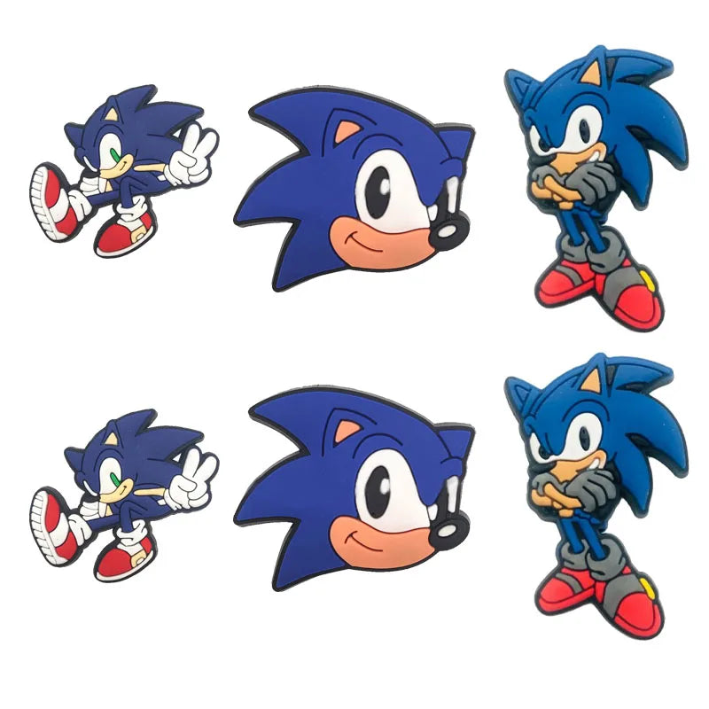 Anime Sonics Charms Shoe Buckle  DIY Cartoon Charm Shoe Decorations Accessories Kids Birthday  Gifts