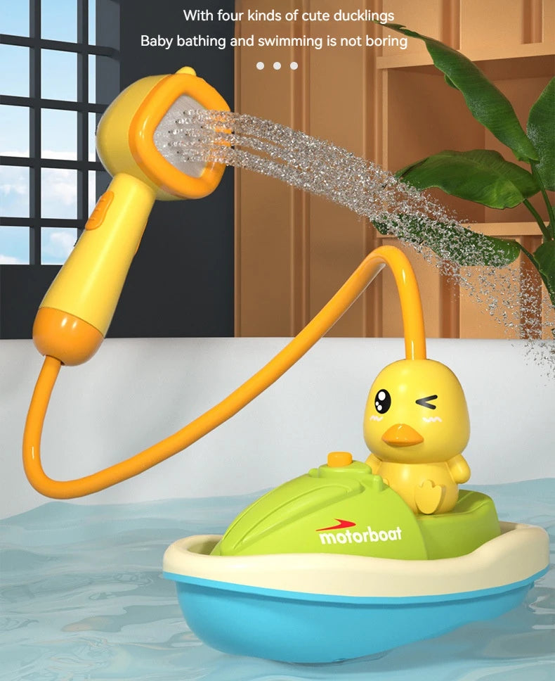 Cute Duck Electric Water Spray Bathroom Toys Baby Bath And Shower Bathtubs I