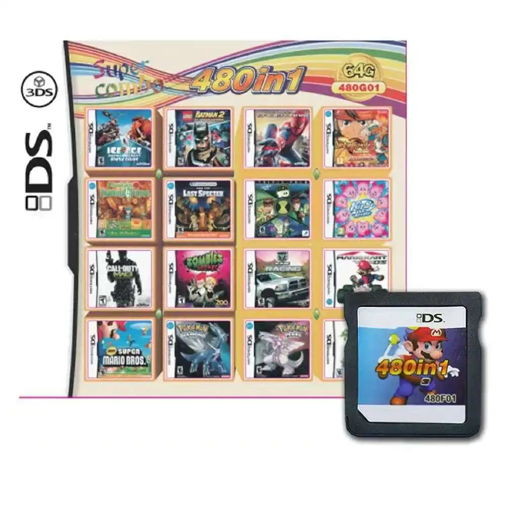 4300in1 NDS Game Cassette Mario DS Handheld Game Console V2 New Edition Classic Games Collection NDS Game Combo Cards Toy Gift