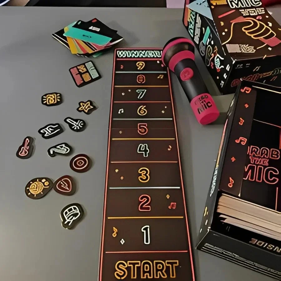Family Karaoke Game - Grab the Mic Multiplayer with Lyric Cards