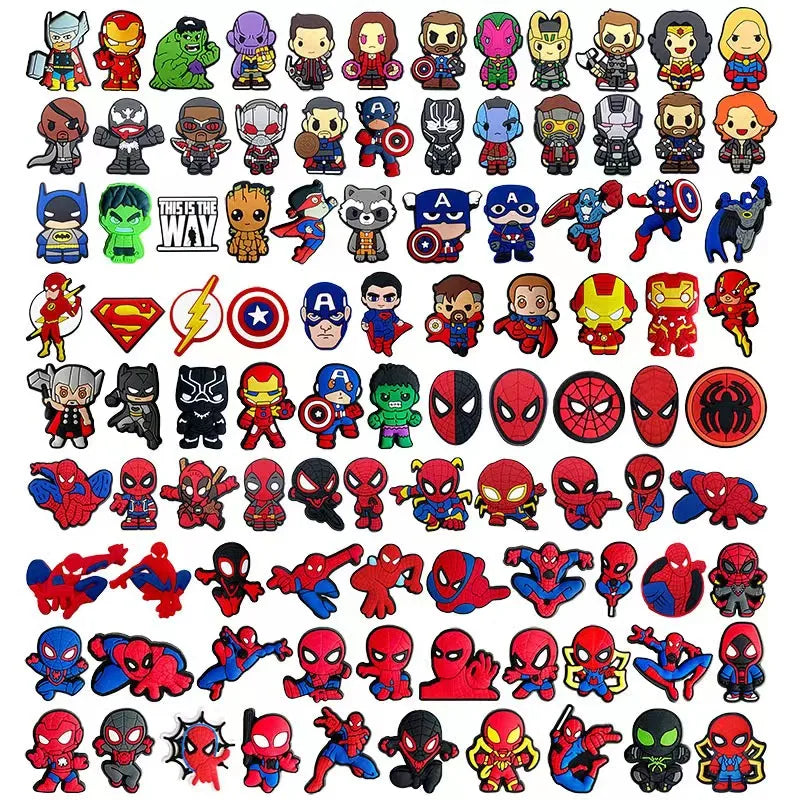 👟 Disney & Marvel Superhero Crocs Charms – Cute Cartoon Shoe Accessories