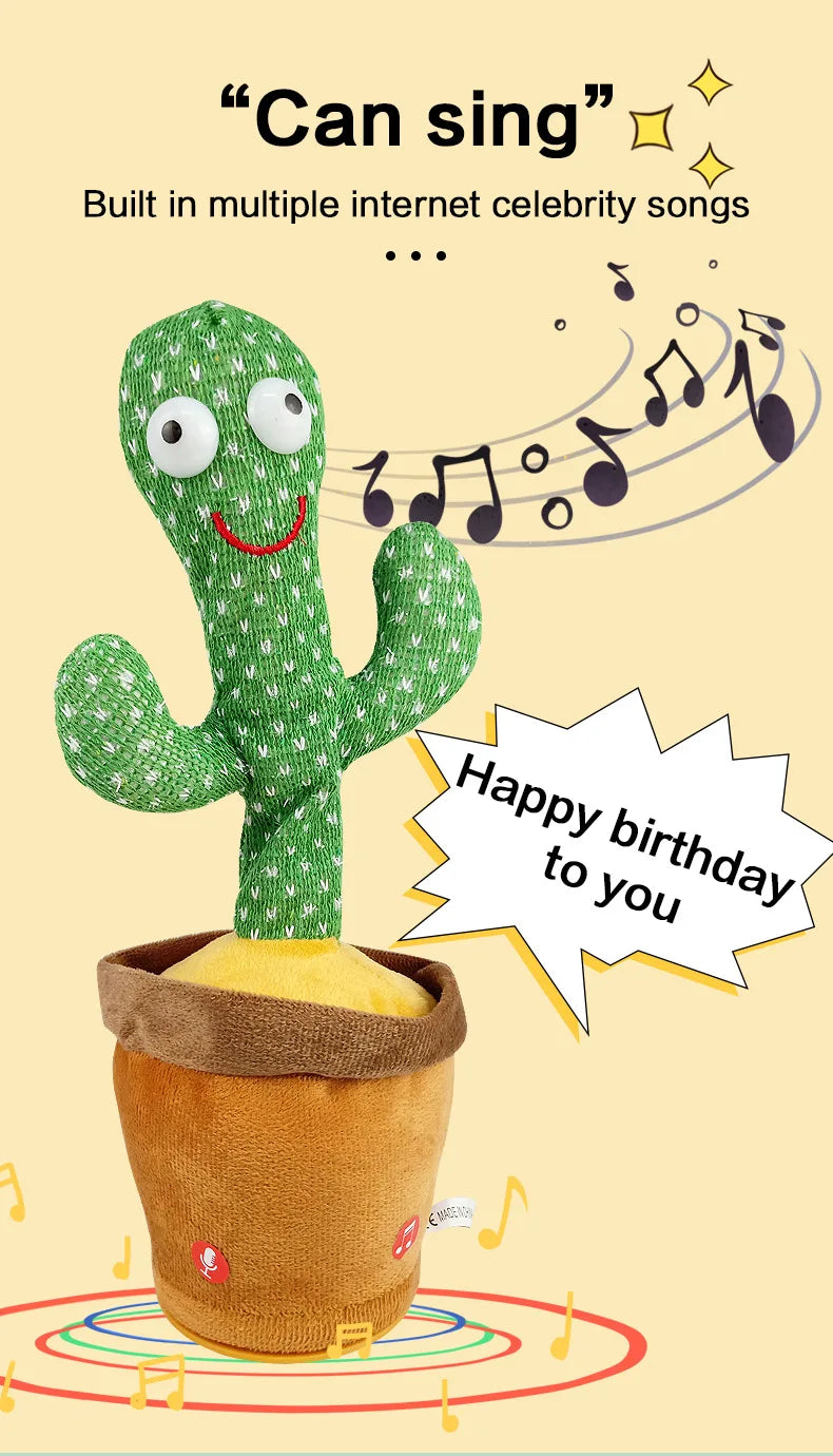 🕺🎤 Dancing & Talking Cactus Toy – The Ultimate Fun Companion!