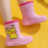 Pikachu Kids Rain Boots Anime EVA Waterproof Non-Slip Water Shoes Rainy Day Light Shoes cartoon Boys Girls rain shoes