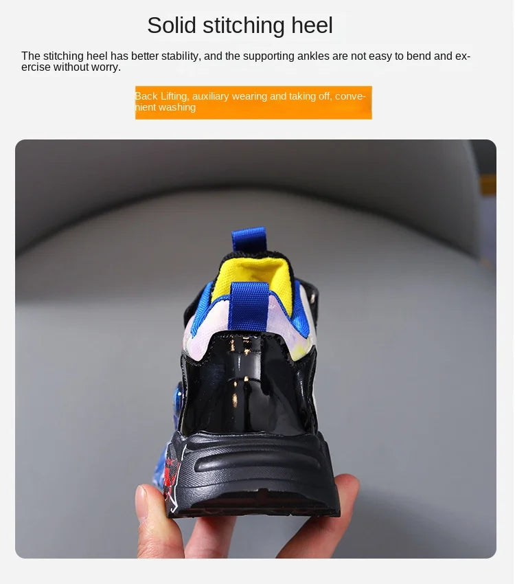🕷️ Disney Spider-Man LED Sneakers – Light-Up Fun for Little Superheroes! ⚡