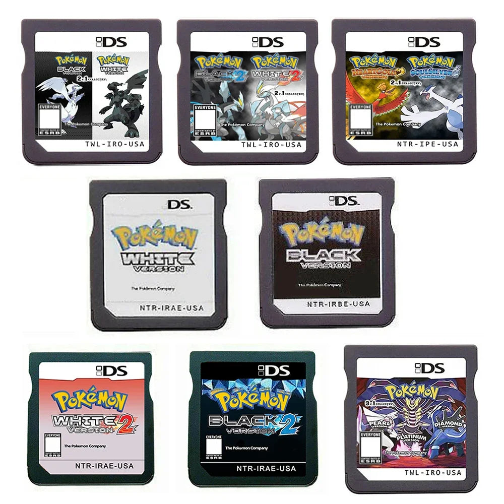 🎮 DS Video Game Cartridge (R4 Memory Card Version) – Pokémon HeartGold, SoulSilver, Black & White for NDS/2DS/3DS/NDSL ⚡