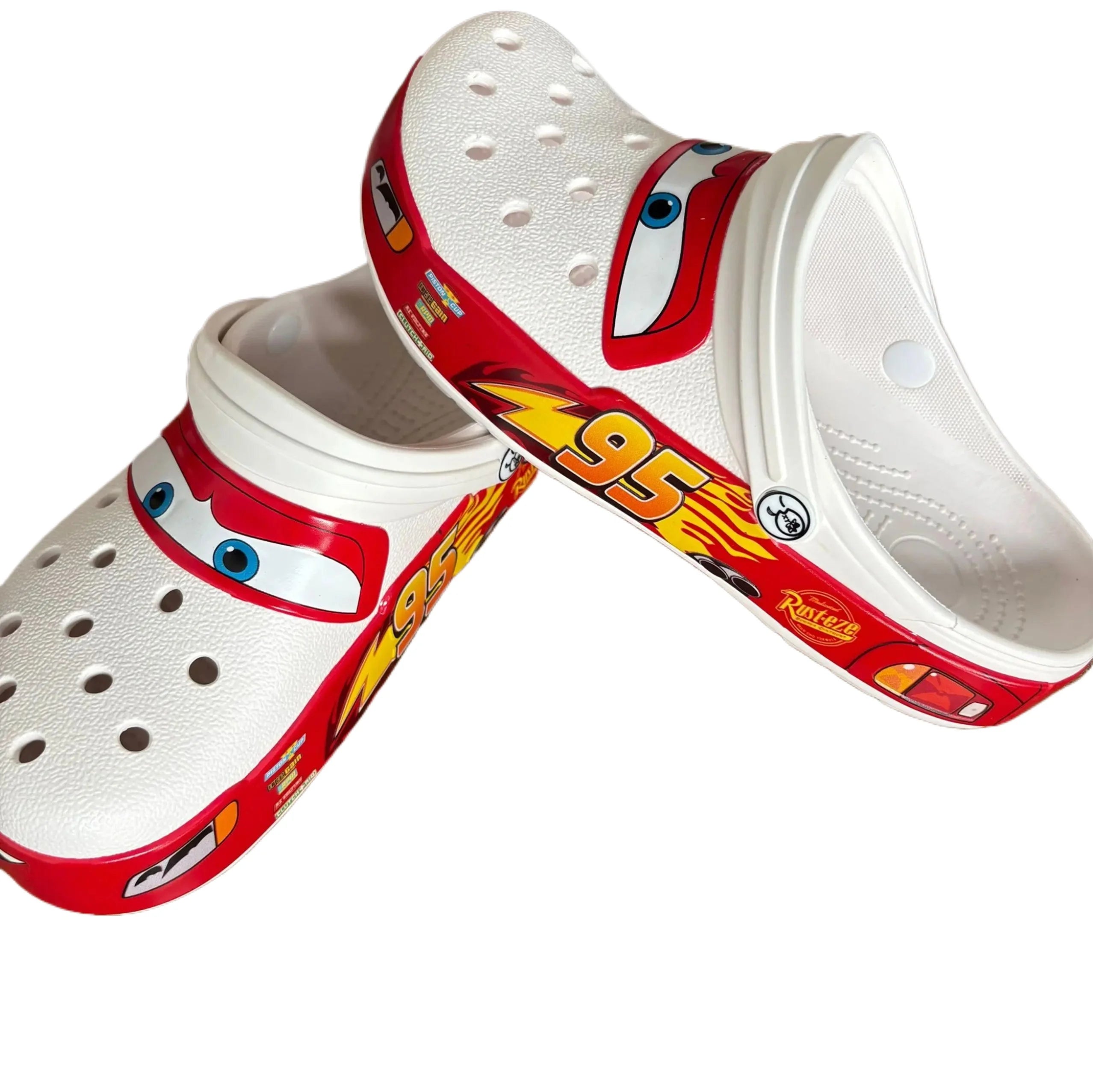 Disney Lightning Mcqueen Pixar  Outdoor Beach Slippers Cute Cartoon Anime Pool Anti Slip No95 Car Slippers Shoes Toys
