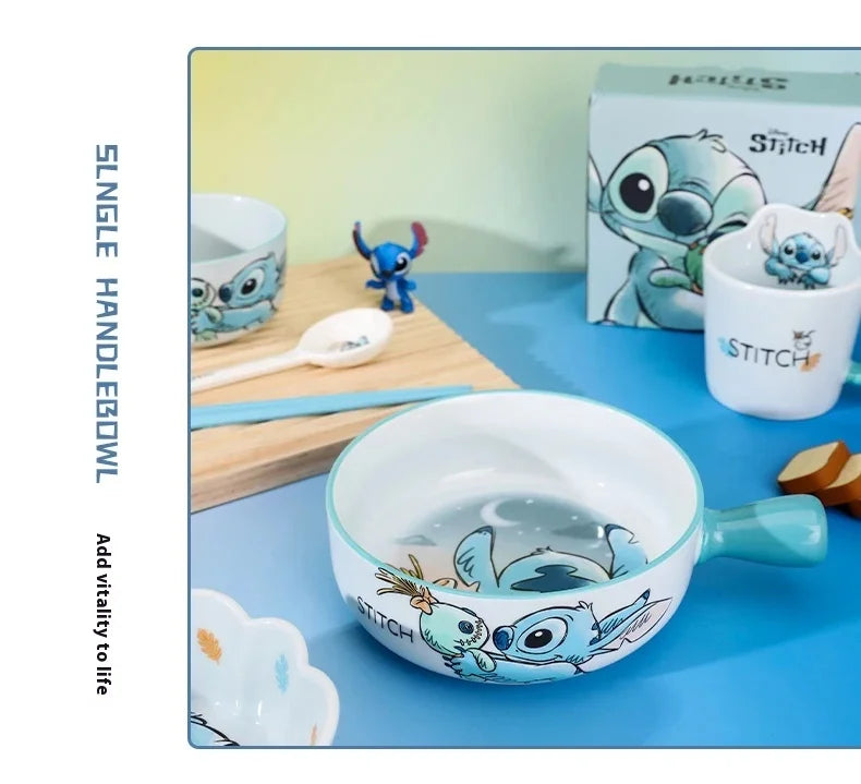 Stitch Dinnerware Set Salad Bowl & Dinner Plates