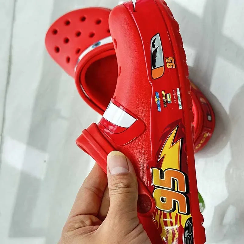 🏎️ Disney McQueen Pixar Cartoon Crocs – Casual Comfort for Little Racers! 🚗💨