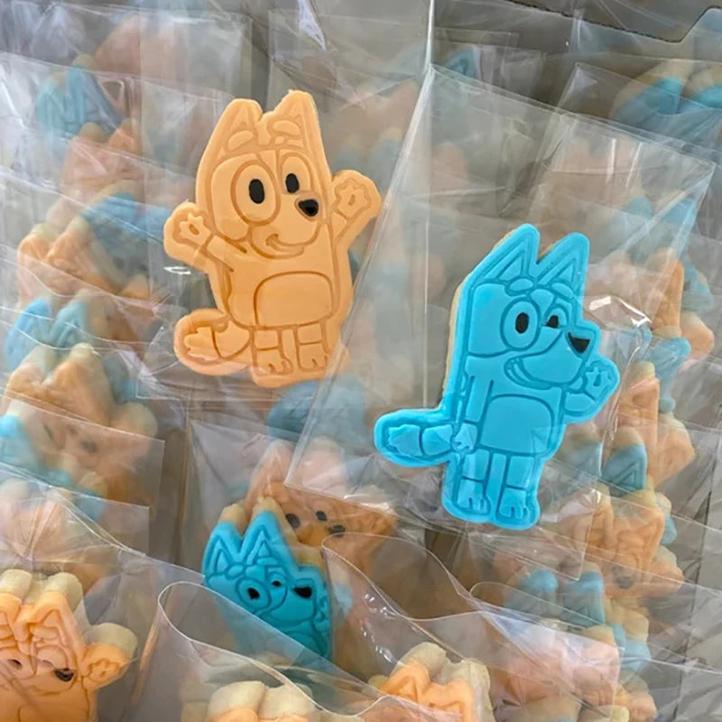 Bluey Bingo Cartoon Cute Little Creative Cake Mold BlueyHigh-Quality Plastic Biscuit Cookie Mold