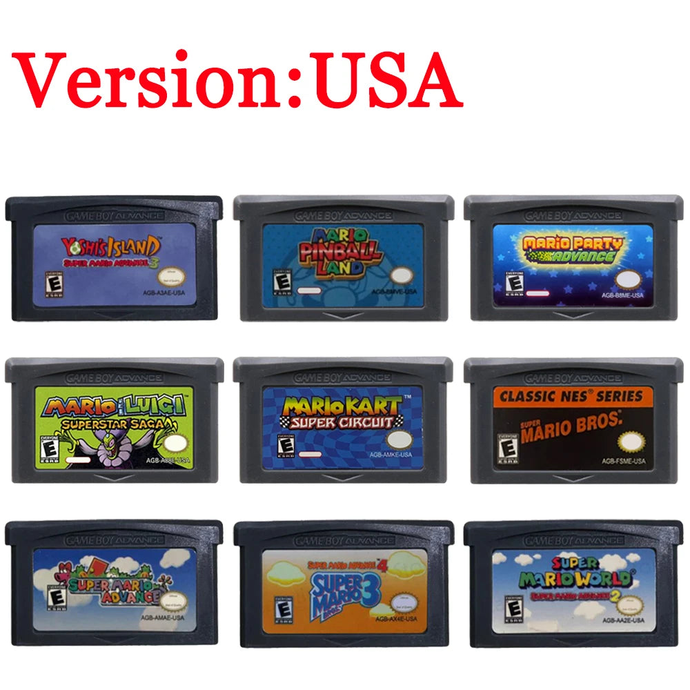Grab your GBA Mario Game Cartridge now and relive the classic fun! 🛒👇 32 Bit Video Game Console Card Mario Series For GBA/SP/DS