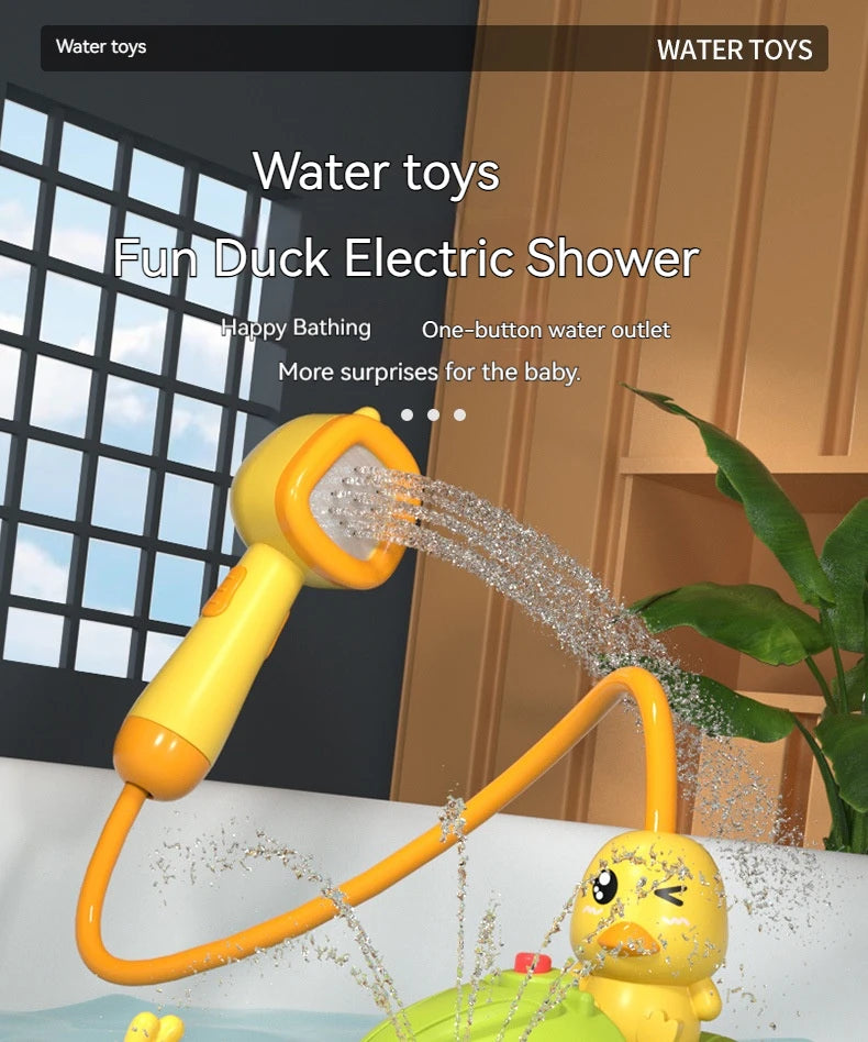 Cute Duck Electric Water Spray Bathroom Toys Baby Bath And Shower Bathtubs I