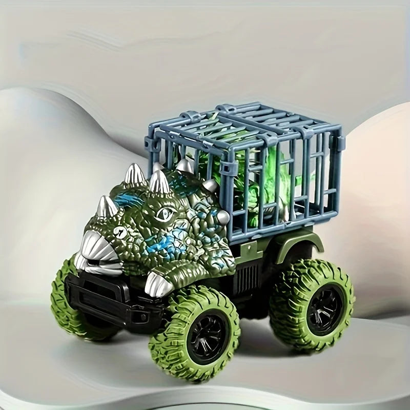 🦖 Pull Back Dinosaur Transport Truck Toy – T-Rex Dino Monster Adventure!