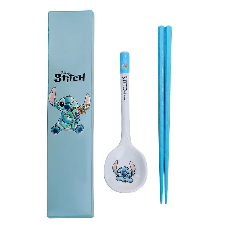Stitch Dinnerware Set Salad Bowl & Dinner Plates