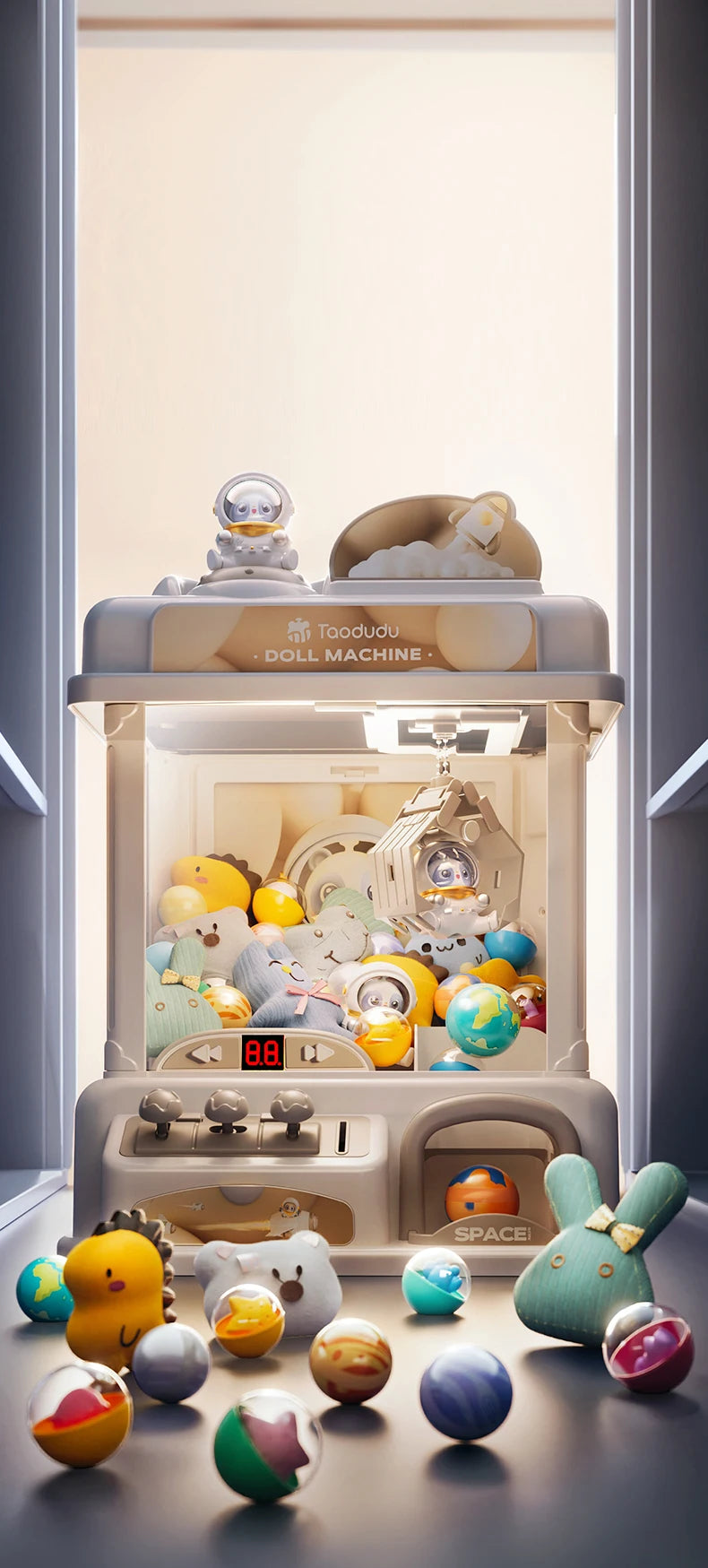 🏆 Doll Catching Machine – Space-Themed Claw Machine for Kids! 🚀