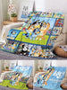 🛏️ Bluey Cartoon Flannel Blanket – Cozy Up with Bluey & Family! 🐶💙