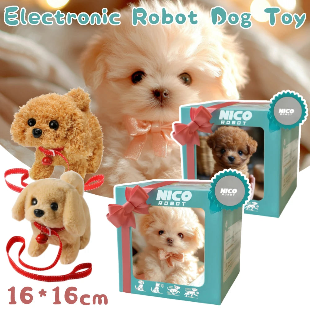 Robot Dog Acts Like A Real Puppy. Real Walking Stuffed Animal Dog