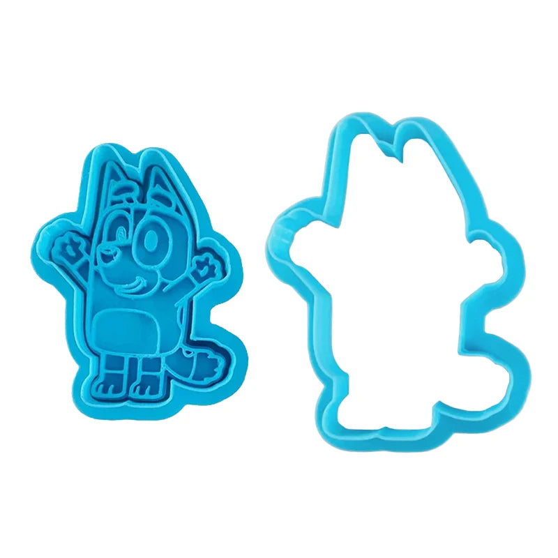 Bluey Bingo Cartoon Cute Little Creative Cake Mold BlueyHigh-Quality Plastic Biscuit Cookie Mold
