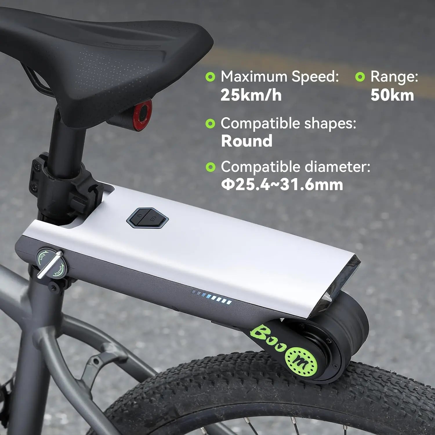 🚴 Electric Bike Conversion Kit – 31-Mile Range, 15.5mph, Tool-Free Install, App Control 🚴