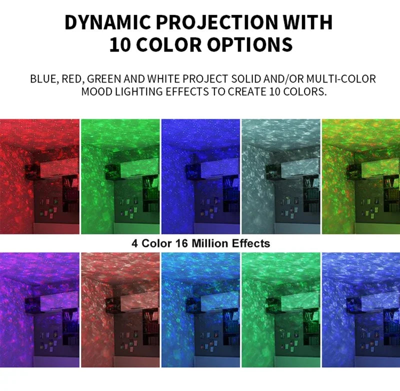 🌌 LED Starry Galaxy Projector Night Light – Bluetooth Music Player 🎶✨