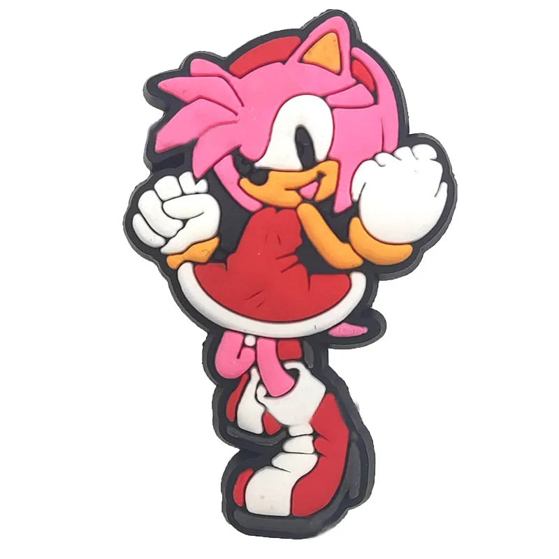 Anime Sonics Charms Shoe Buckle  DIY Cartoon Charm Shoe Decorations Accessories Kids Birthday  Gifts