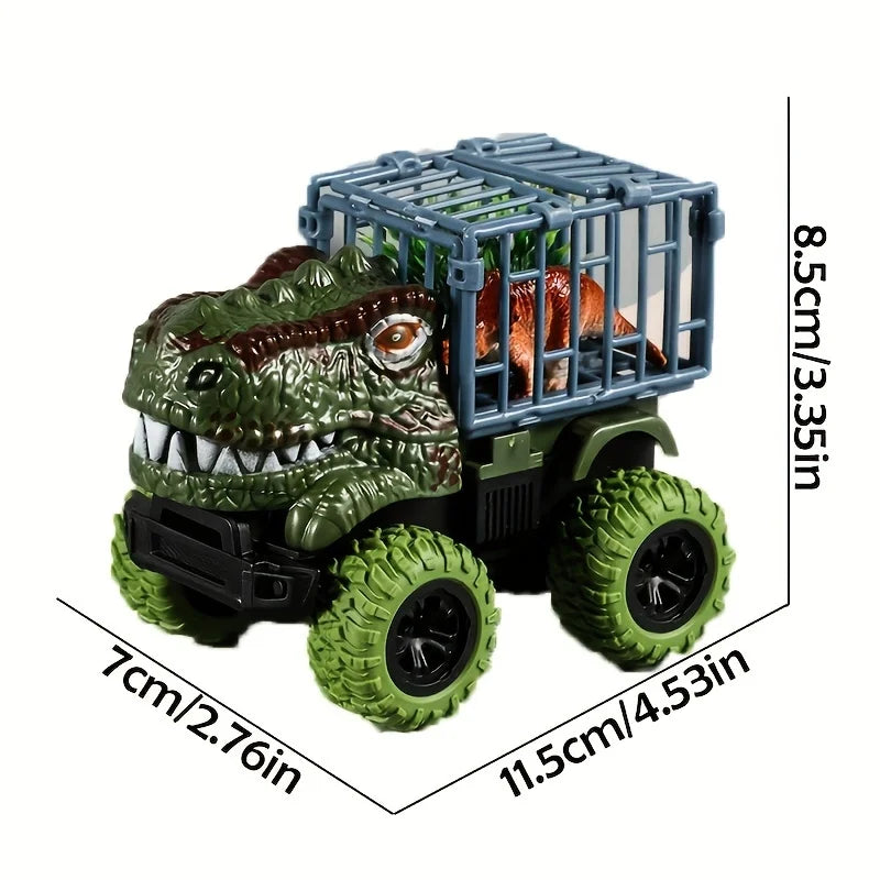 🦖 Pull Back Dinosaur Transport Truck Toy – T-Rex Dino Monster Adventure!